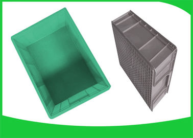 Κρύων αλυσίδων πλαστική Stackable εμπορευματοκιβωτίων PP μεταφορών κύκλου εργασιών ζωή υπηρεσιών αποθήκευσης μακριά
