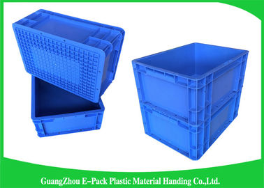 Μεγάλα πλαστικά Stackable εμπορευματοκιβώτια ικανότητας που αποθηκεύουν το μπλε μεταφορών