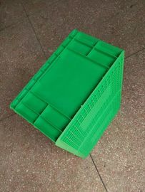 Πράσινα Stackable πλαστικά εμπορευματοκιβώτια αποθήκευσης πολυαιθυλενίου της Virgin 600*400*230mm τυποποιημένος μεταφορέας μεγέθους και ταξινομώντας σύστημα