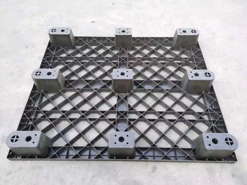 Ενισχυμένες HDPE μαύρες πλαστικές παλέτες 1200*1000 χιλ.