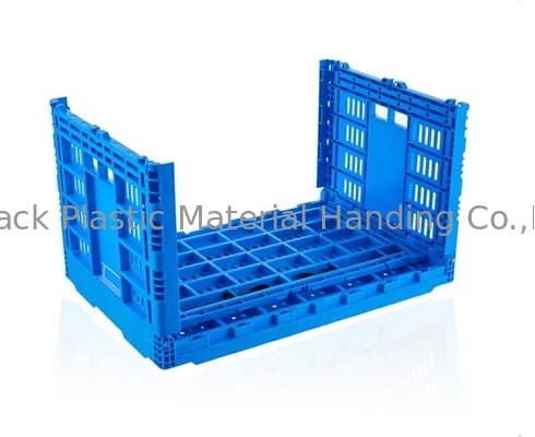Μπλε πτυσσόμενη Stackable αποθήκευση Transporation κλουβιών φυτική