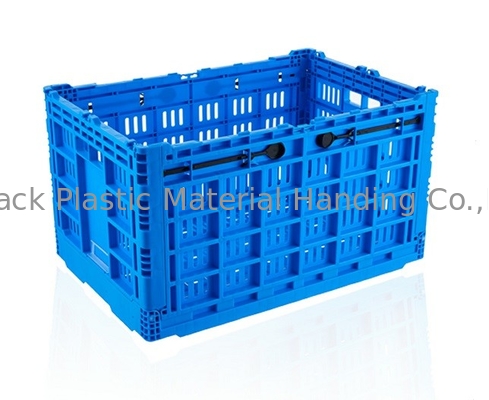 Μπλε πτυσσόμενη Stackable αποθήκευση Transporation κλουβιών φυτική