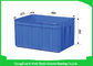 Big Capacity Plastic Stackable Containers Warehousing Transportation Blue