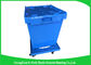 60L Large Plastic Storage Boxes With Lids , Plastic Shipping Containers With Attached Lids