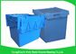 Nesting Logistic Heavy Duty Storage Boxes , Plastic Storage Bins With Hinged Lids