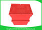 Industrial Plastic Attached Lid Containers , 600*400mm Assorted Height