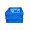 600*400*250 mm Virgin PP Plastic Collapsible Crates Solid Bottom Durability