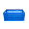 600*400*250 mm Virgin PP Plastic Collapsible Crates Solid Bottom Durability