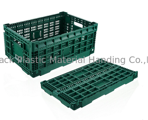 τα πλαστικά κλουβιά φρούτων και λαχανικών 600*400mm συναρμολογούν το χρώμα συνήθειας αυλακιού